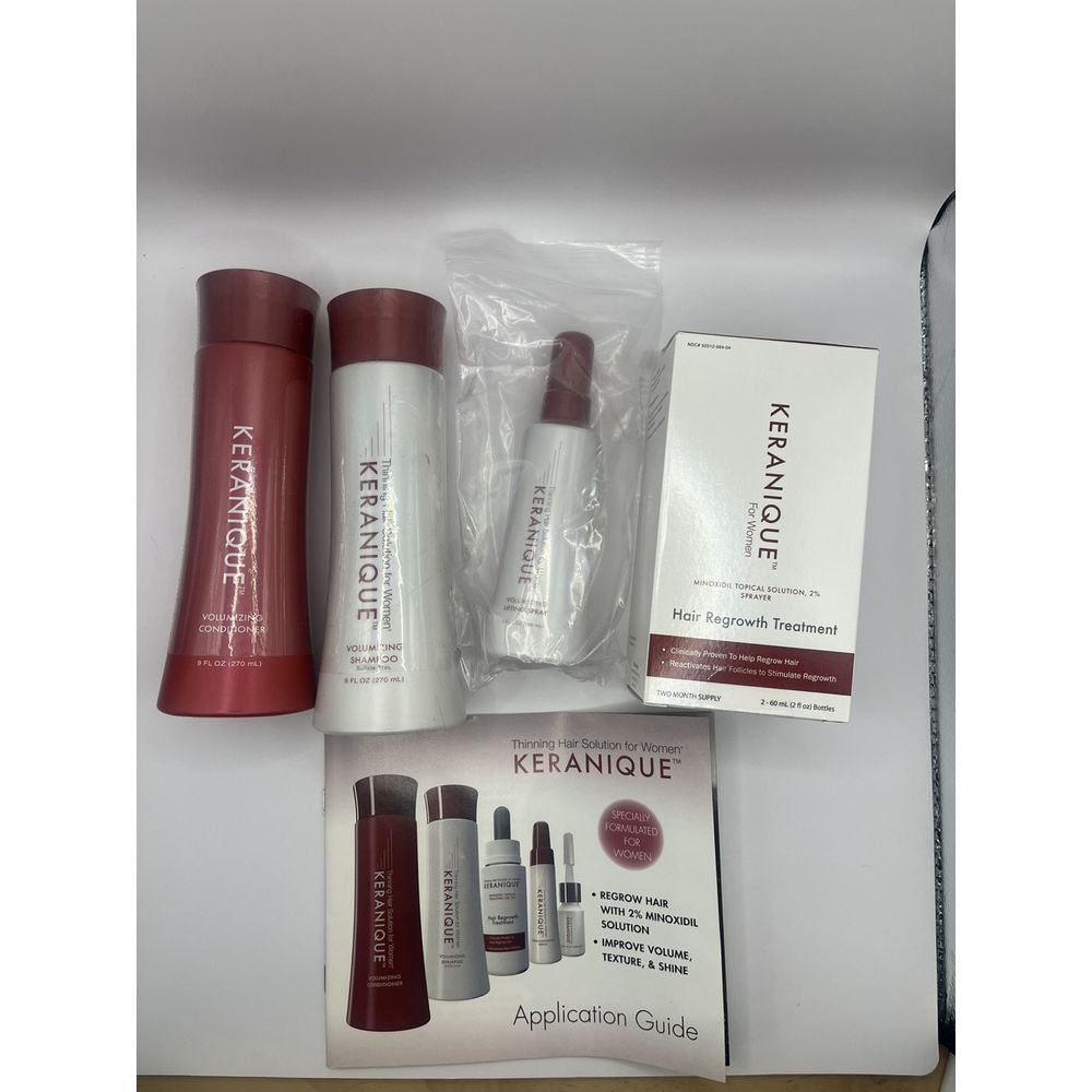Keranique Volumizing. Lifting, and Hair Regrowth Treatment 60 Days Pack Box Tear